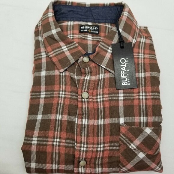 Buffalo David Bitton Men's Long Sleeve Button-Down Shirt Plaid Multicolor   M - Picture 9 of 10